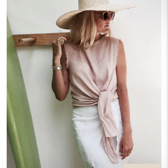 LJC designs Ziggy linen top beige size small - Picture 7 of 7